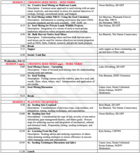 Grassland Management School Schedule 2