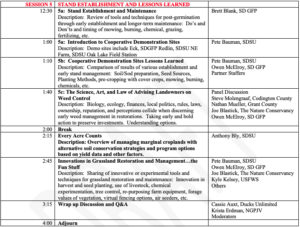 Grassland Management School Schedule 3