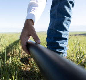 water line in sub-divided pasture